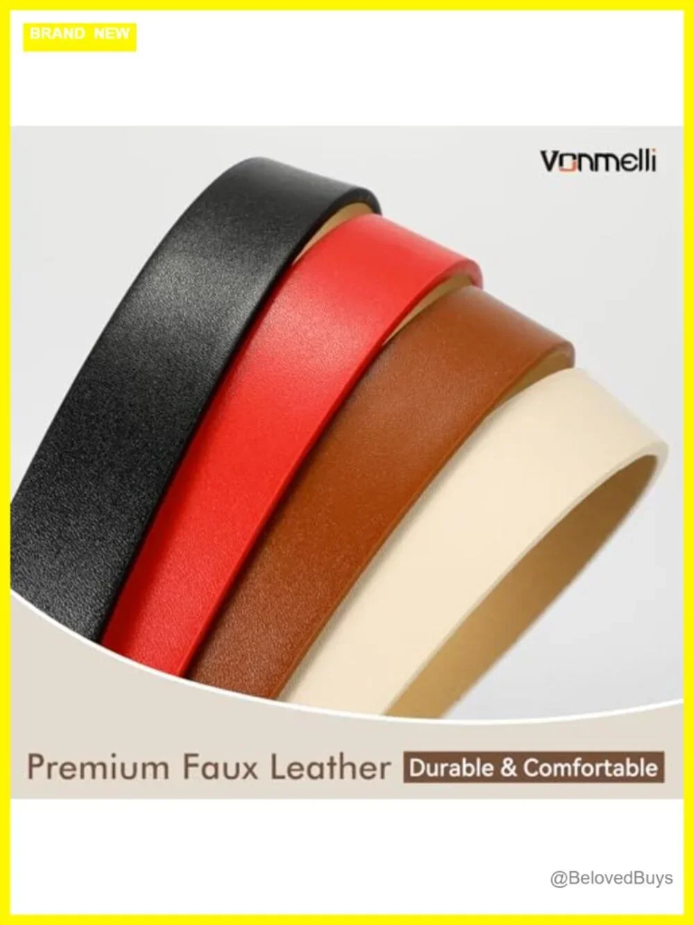 4 Pack Women's Thin Faux Leather Belts Skinny Waist Belts with Gold Buckle